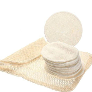 Lot de 12 lingettes démaquillantes lavables en fibre de bambou